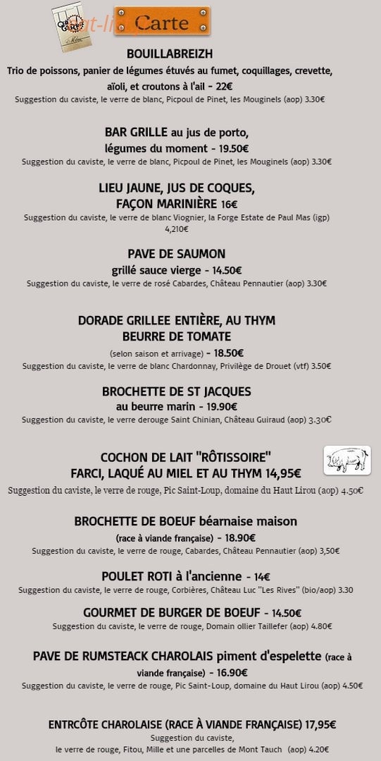 Quai Gourmand — carte page 4