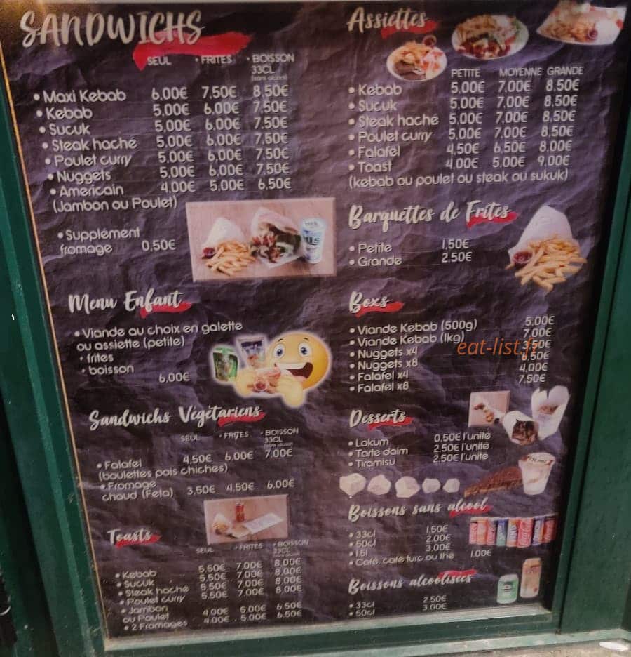 Royal Kebab — carte page 1