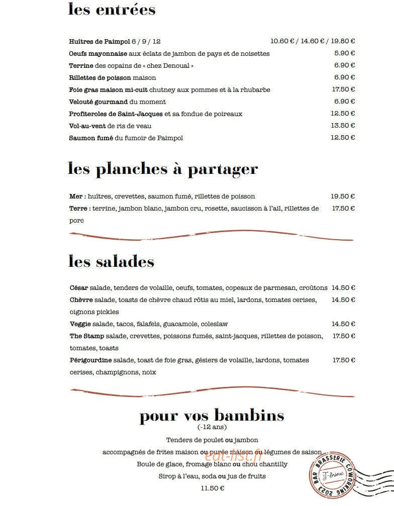 The Stamp — carte page 1