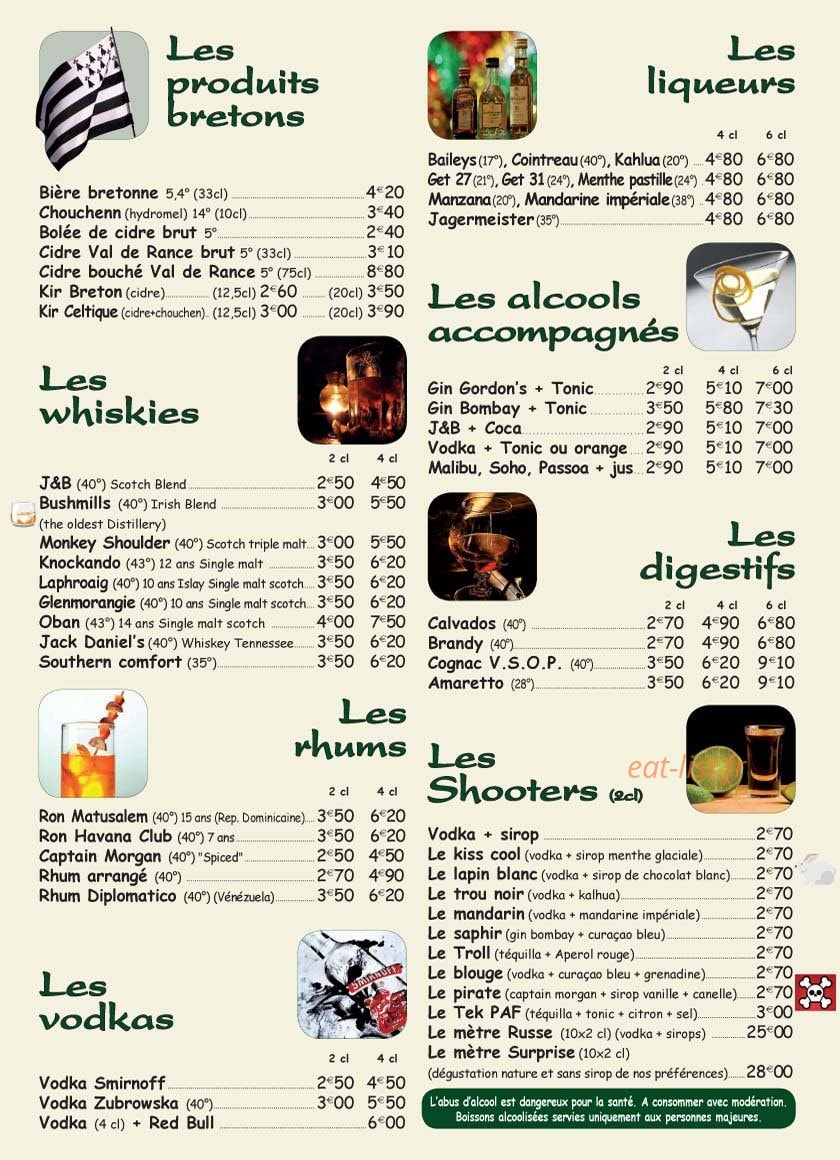 Au Vieux Saint Sauveur — carte page 3