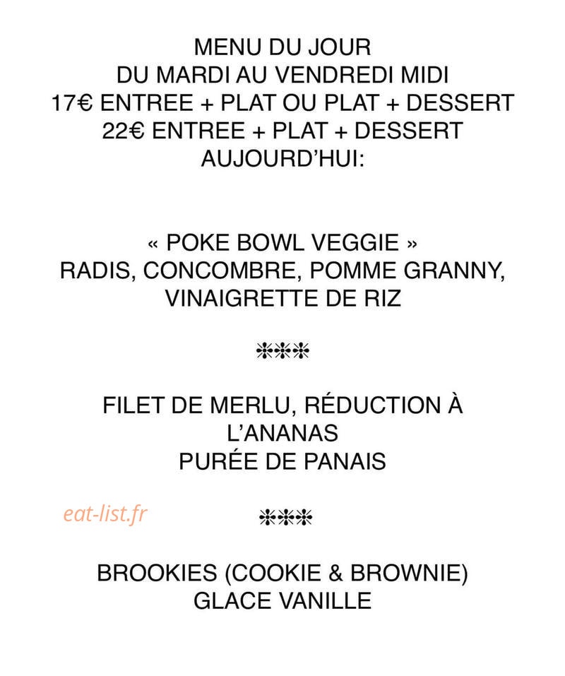 Bistrot Pilote — carte page 1