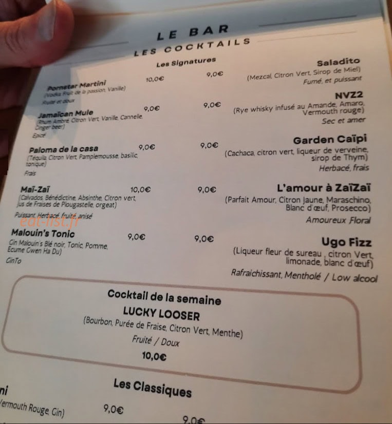 Brasserie Zaï Zaï — carte page 2
