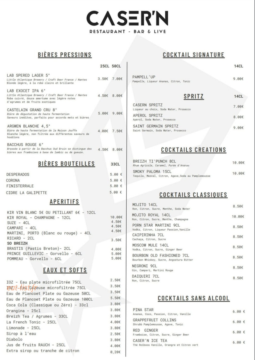 Casern — carte page 2