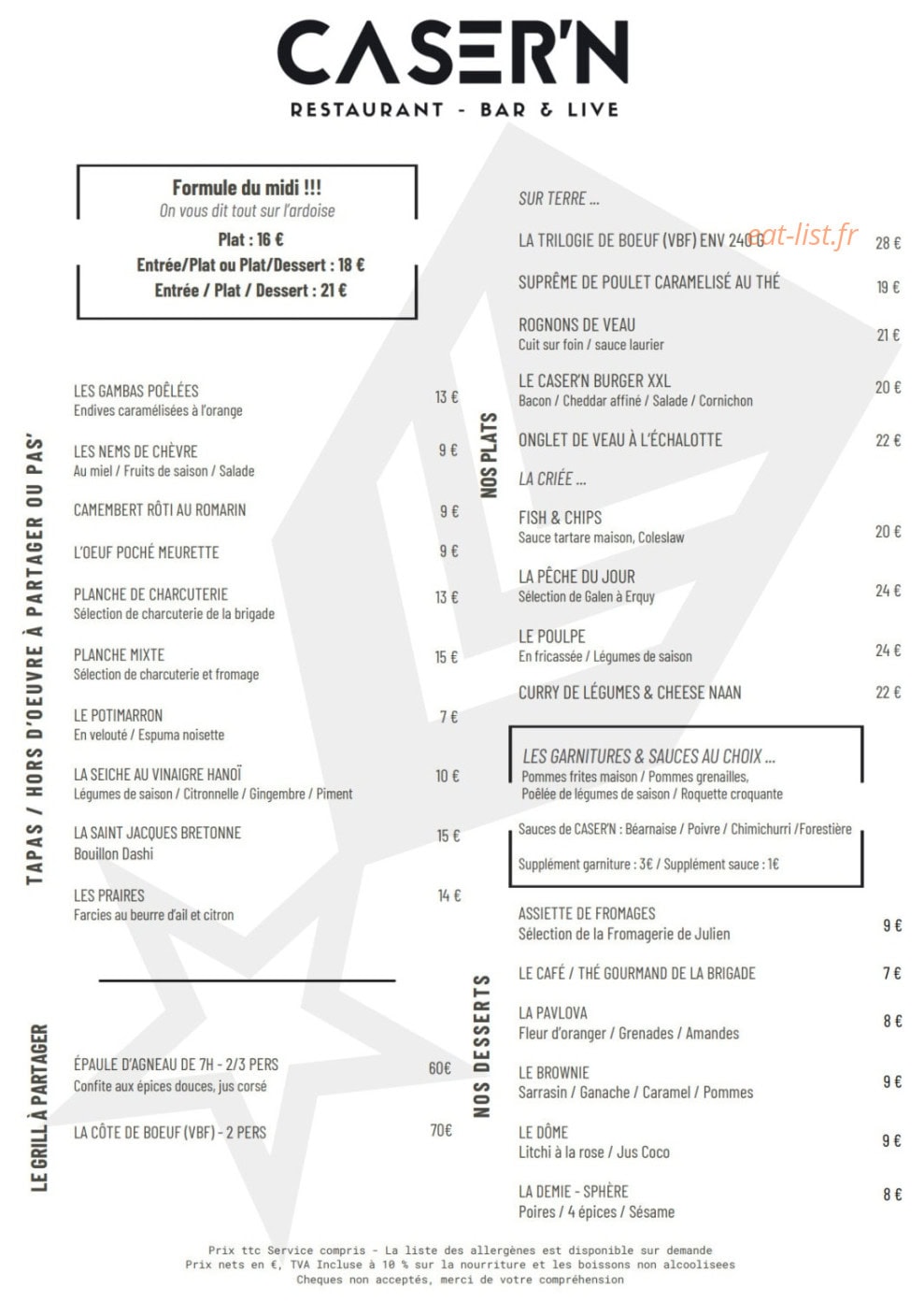 Casern — carte page 1