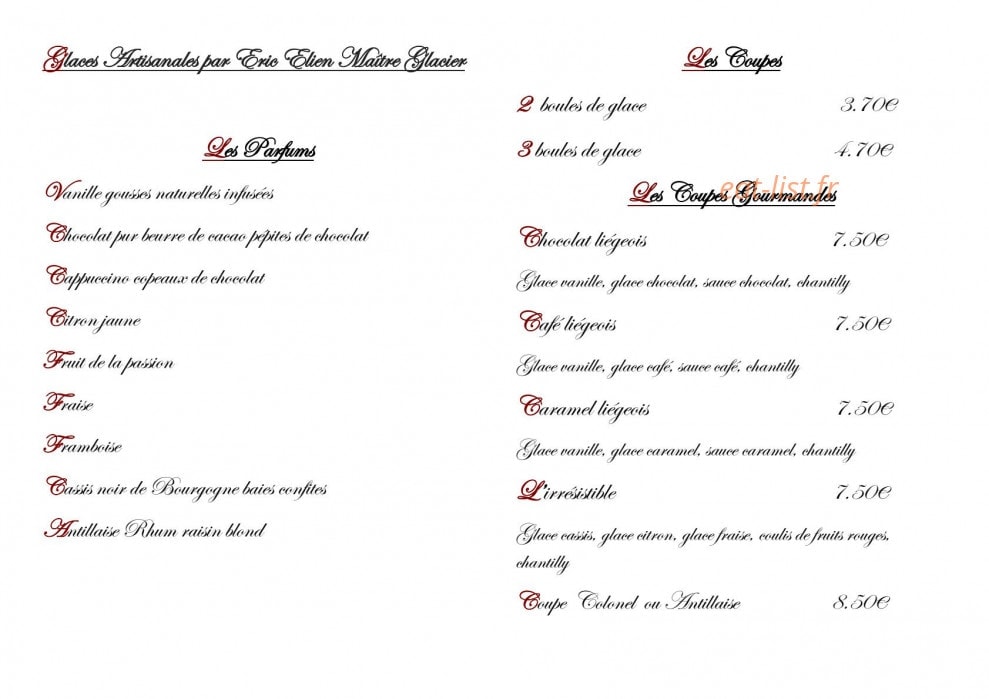 Chez La Mère Pourcel — carte page 6