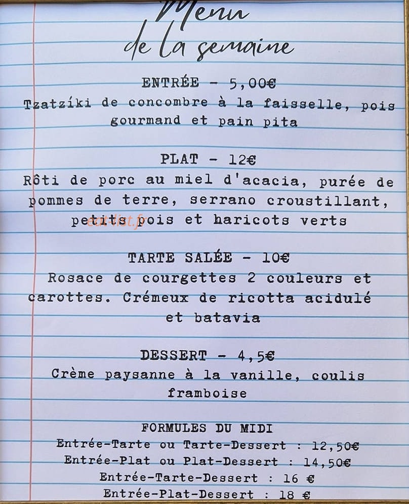 Clafoutis — carte page 1