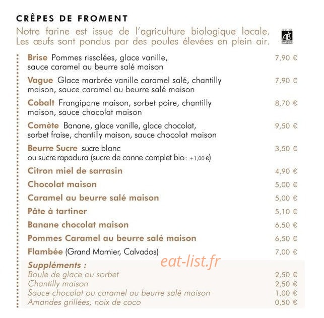 Crêperie Luun — carte page 2