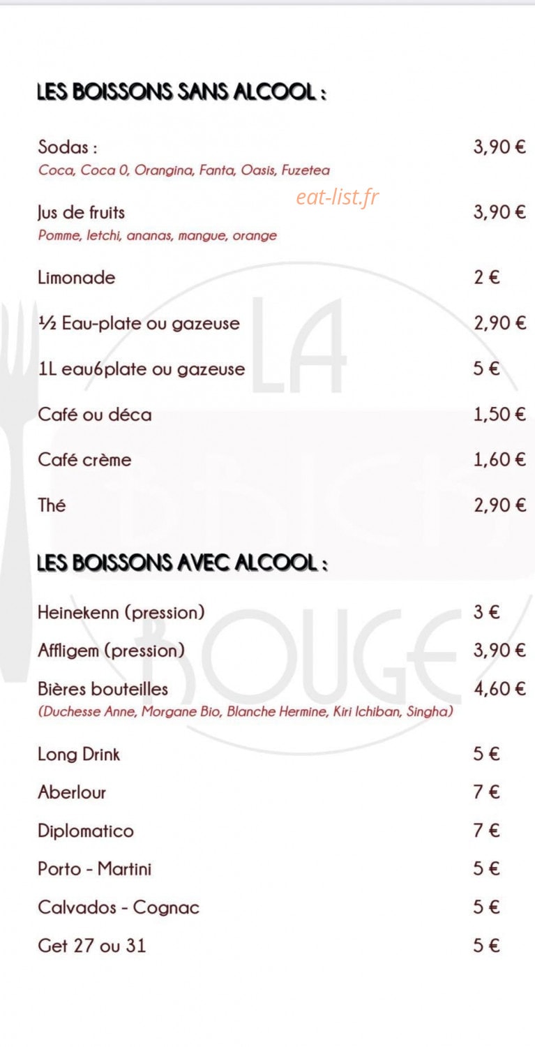 La Brick Rouge — carte page 2
