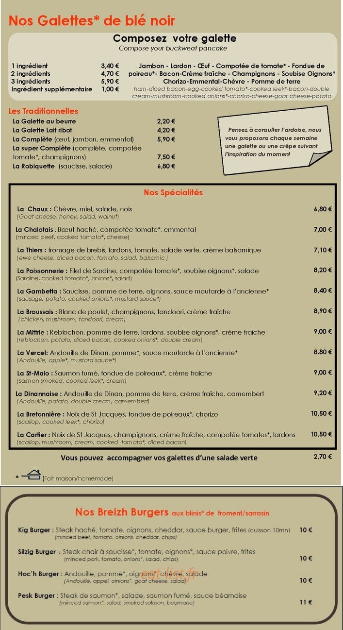 Le Be New — carte page 1