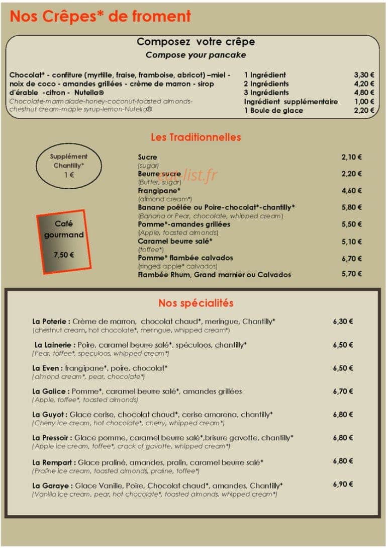 Le Be New — carte page 2