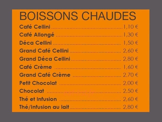 Le Café Noir — carte page 16