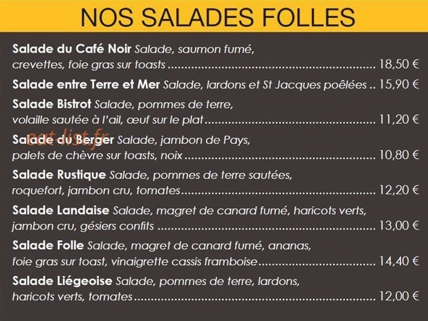 Le Café Noir — carte page 5