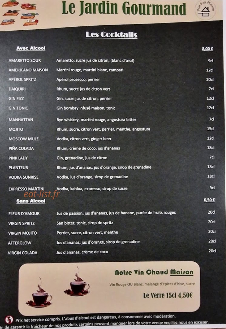 Le Jardin Gourmand — carte page 2