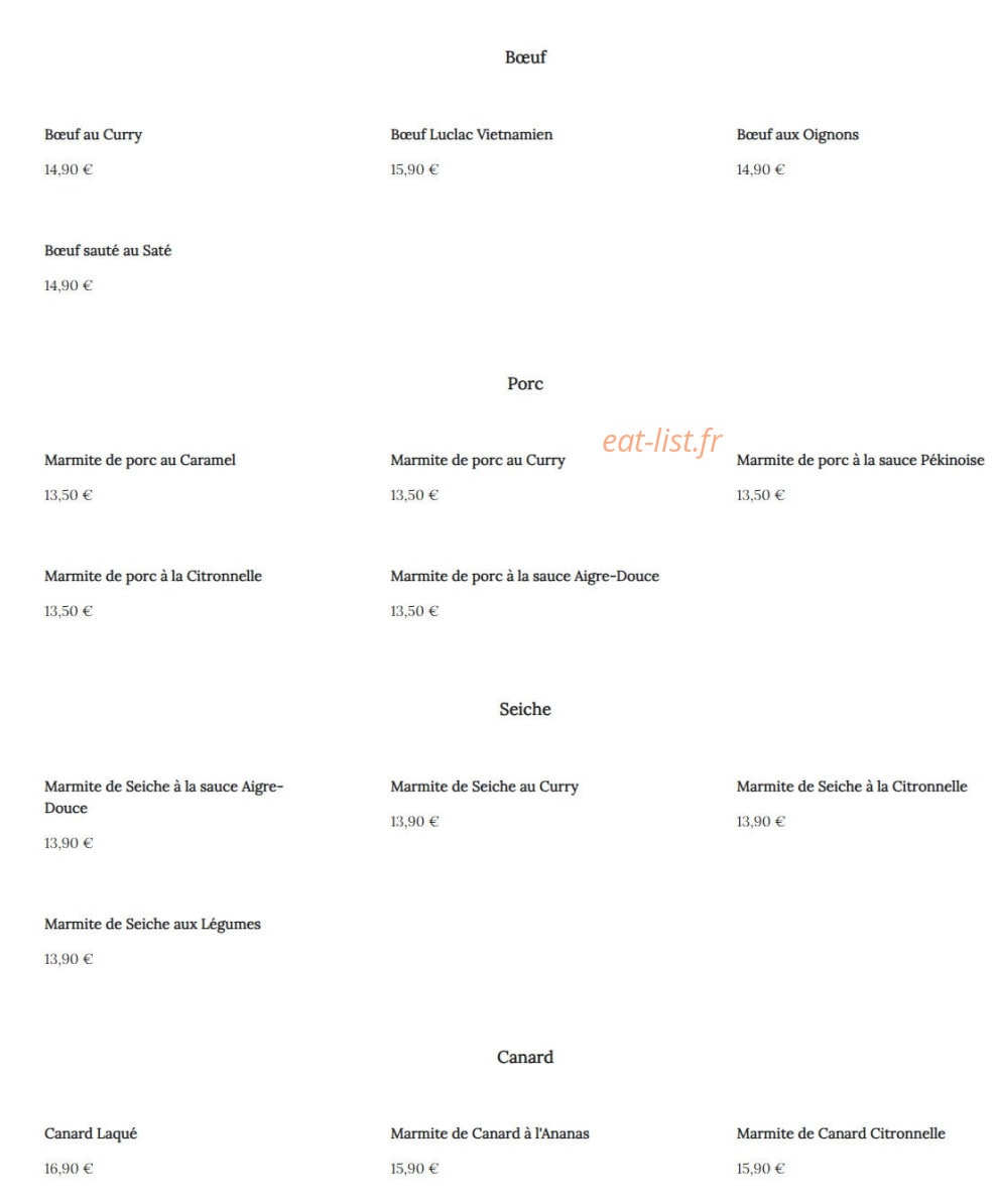 Le Saigon — carte page 2