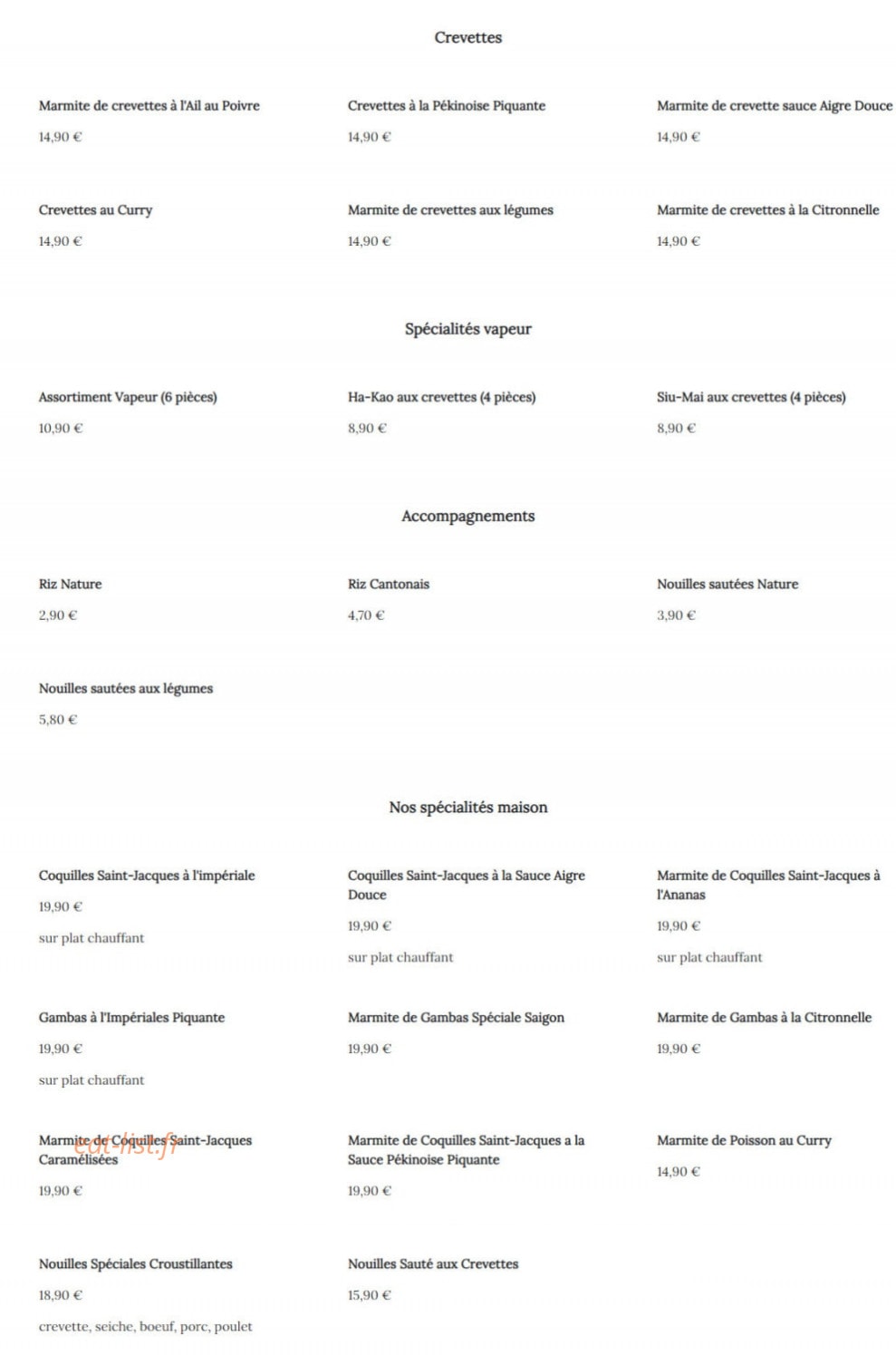 Le Saigon — carte page 3