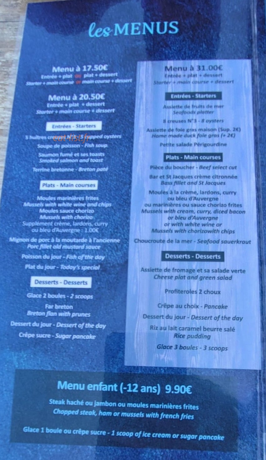 Les Terrasses — carte page 4
