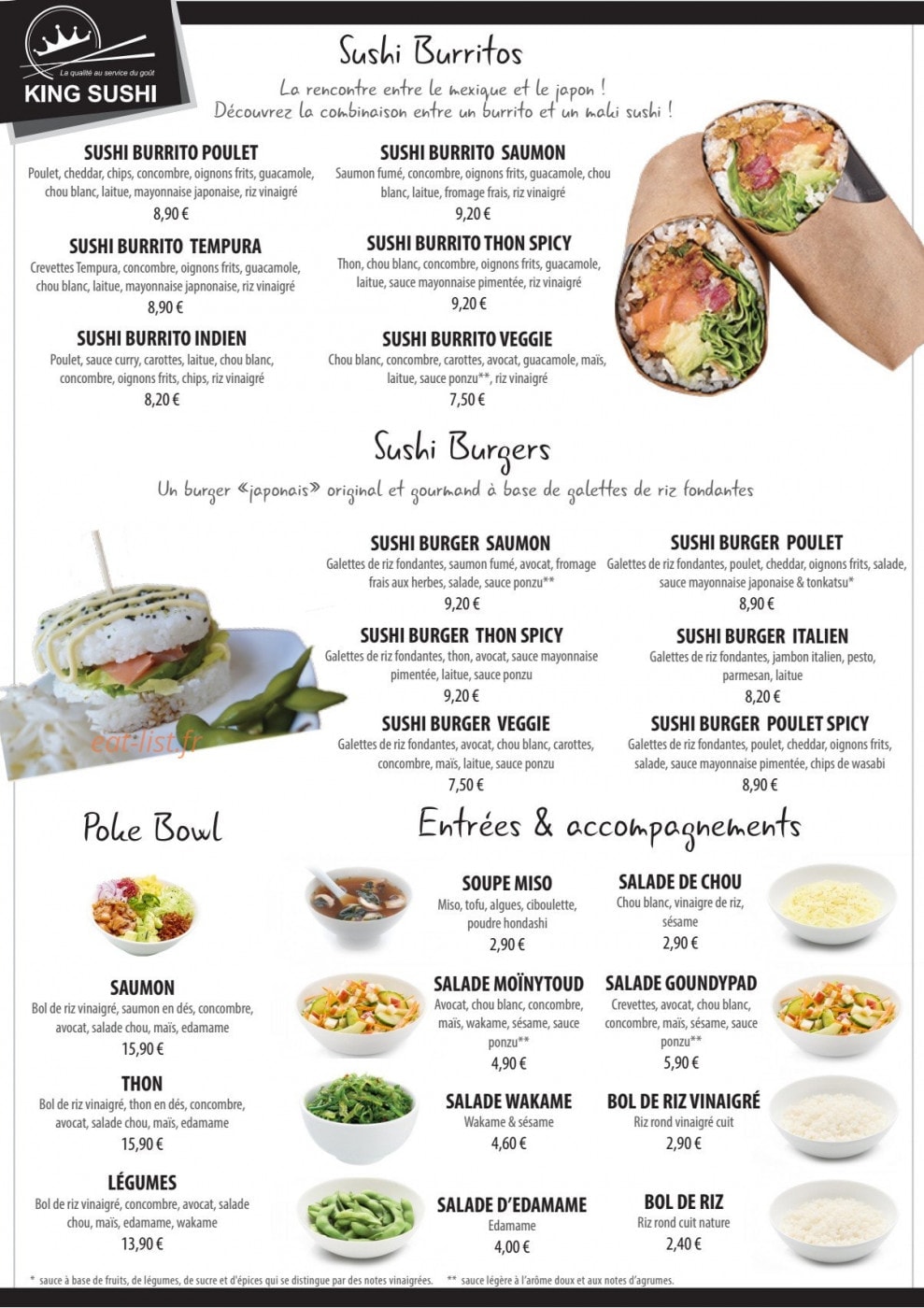 Sushi king — carte page 3
