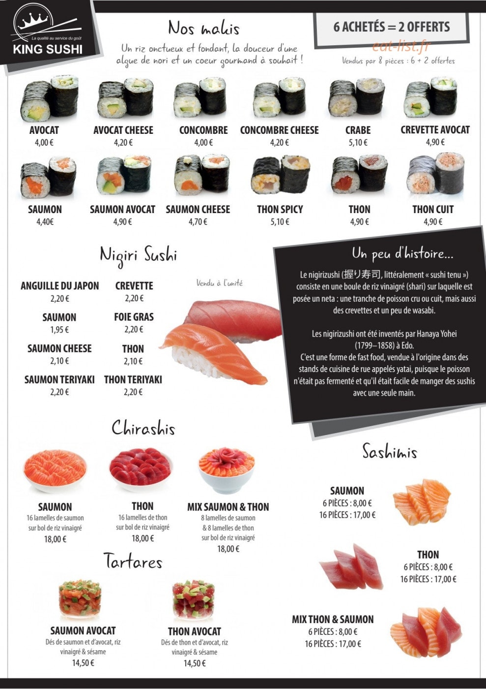 Sushi king — carte page 2