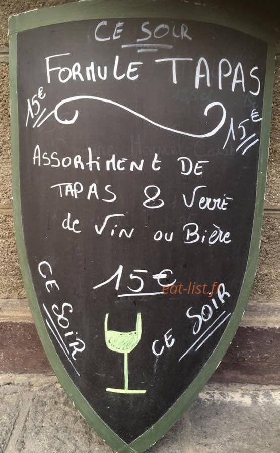 Un Bar Ailleurs — carte page 1