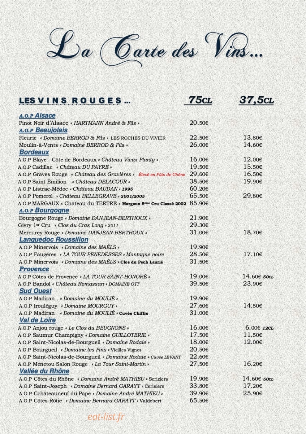 La Vieille Braise — carte page 7