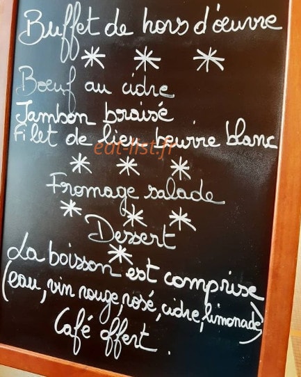 L'Auberge de Granit — carte page 1