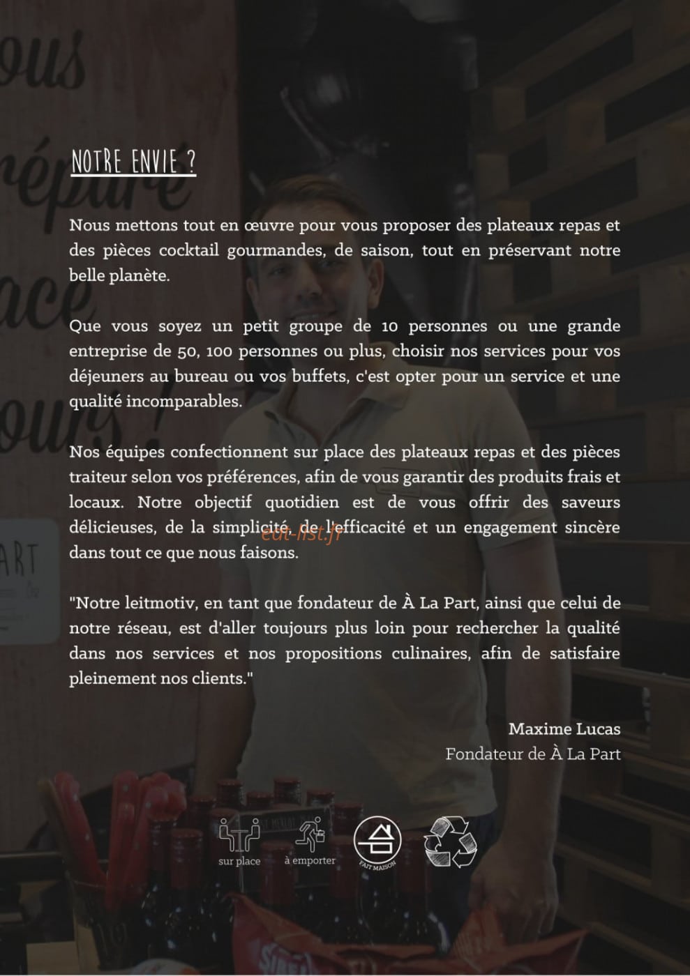 À La Part — carte page 2