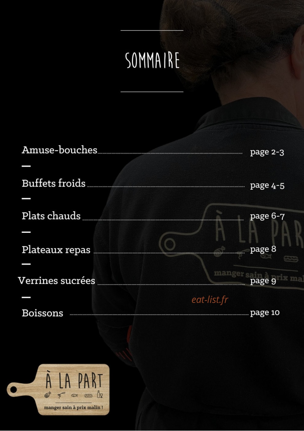 À La Part — carte page 4