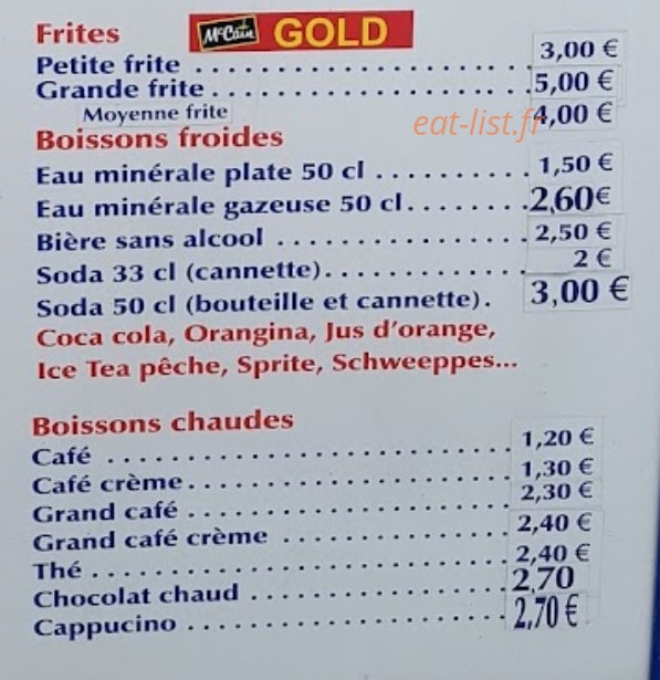 Frites — carte page 2