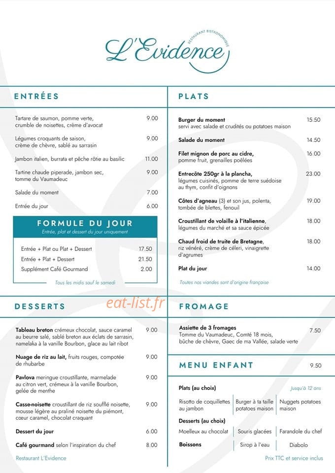 L'Évidence — carte page 1