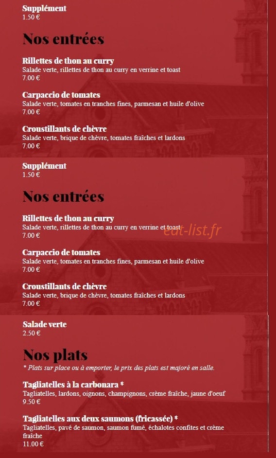 La Piazza — carte page 3