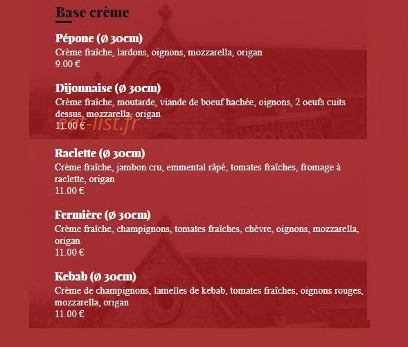 La Piazza — carte page 2