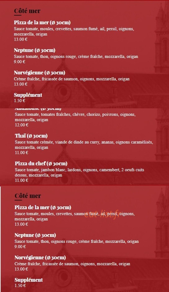 La Piazza — carte page 6