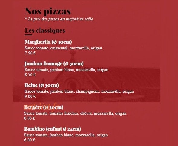 La Piazza — carte page 1