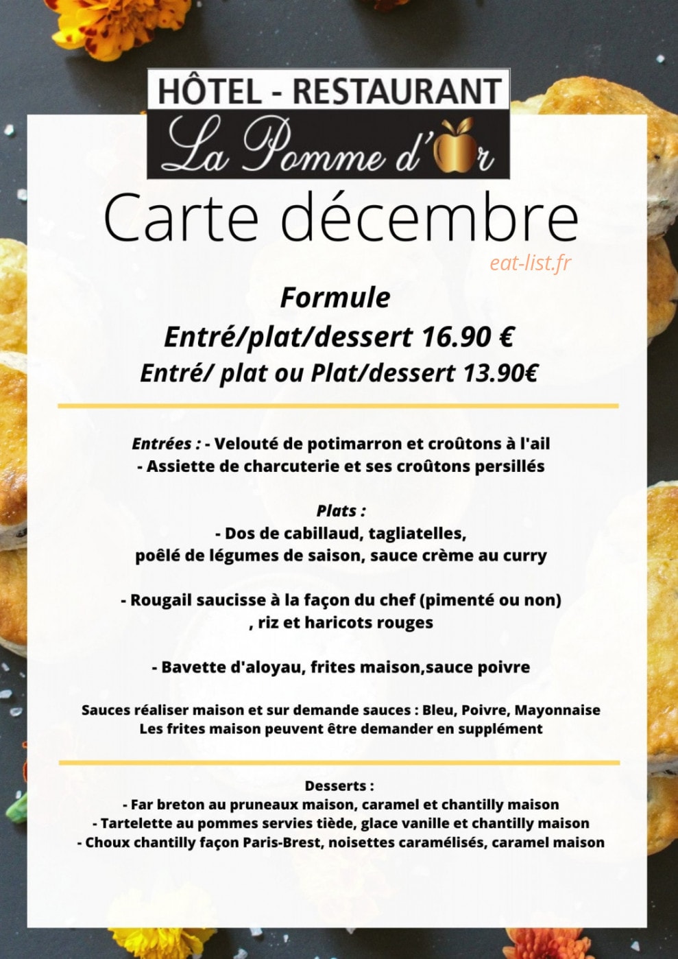 La Pomme D'Or — carte page 1