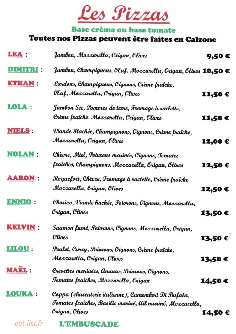 L'Embuscade — carte page 1