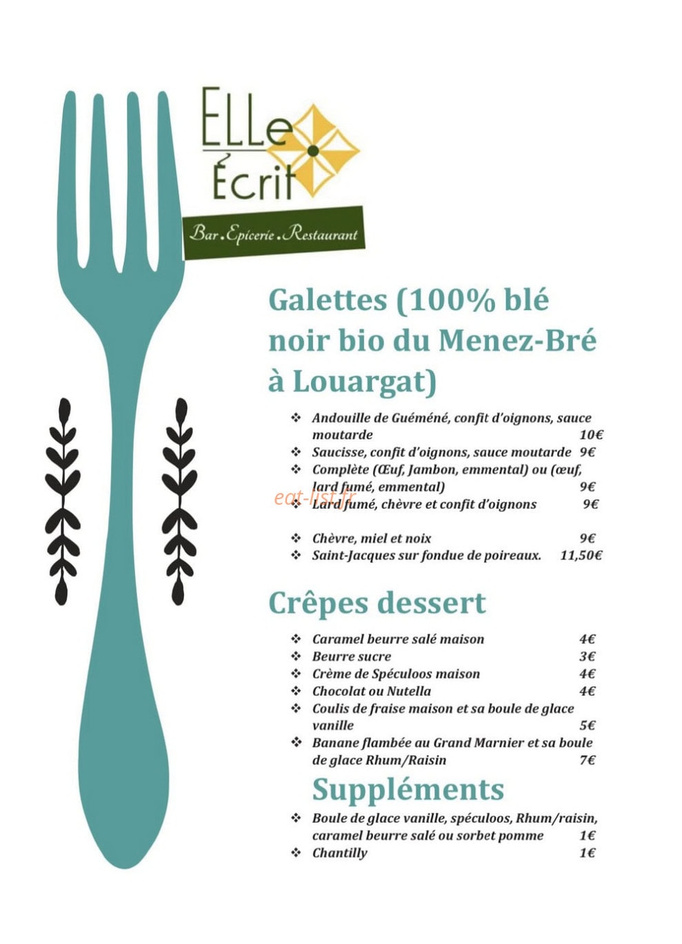 Elle Ecrit — carte page 1