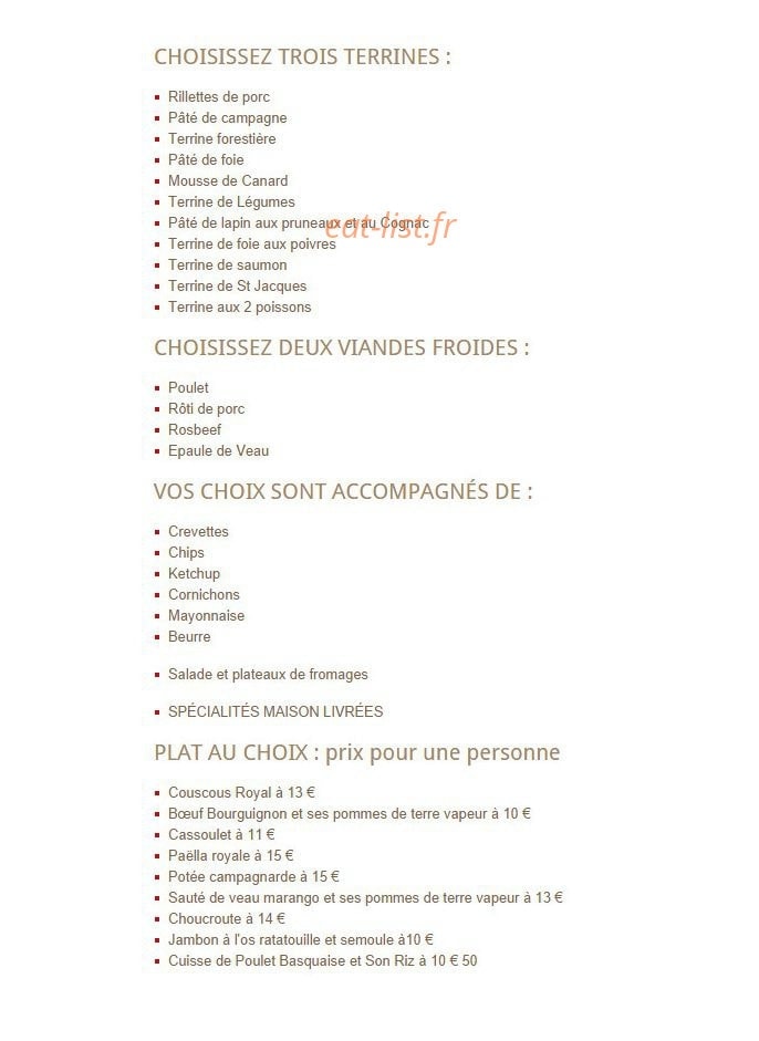 Le Bon Accueil — carte page 3
