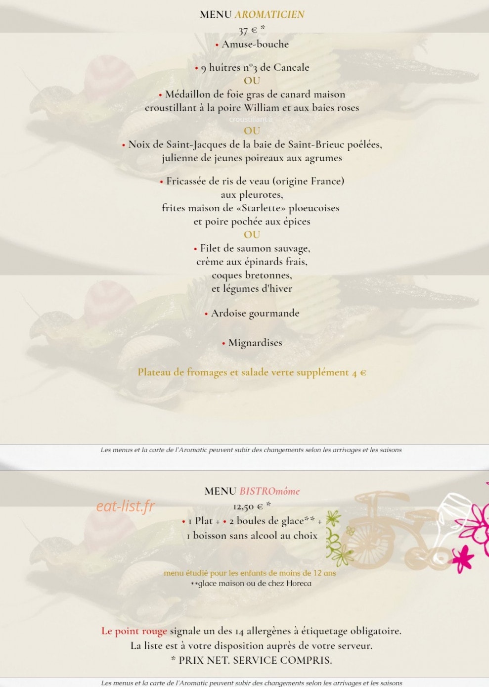 L' Aromatic — carte page 3