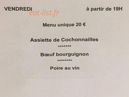Cafe De La Place — carte page 1