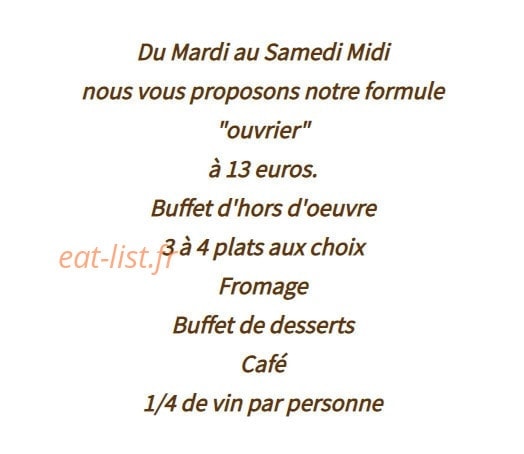 La Table gourmande — carte page 1