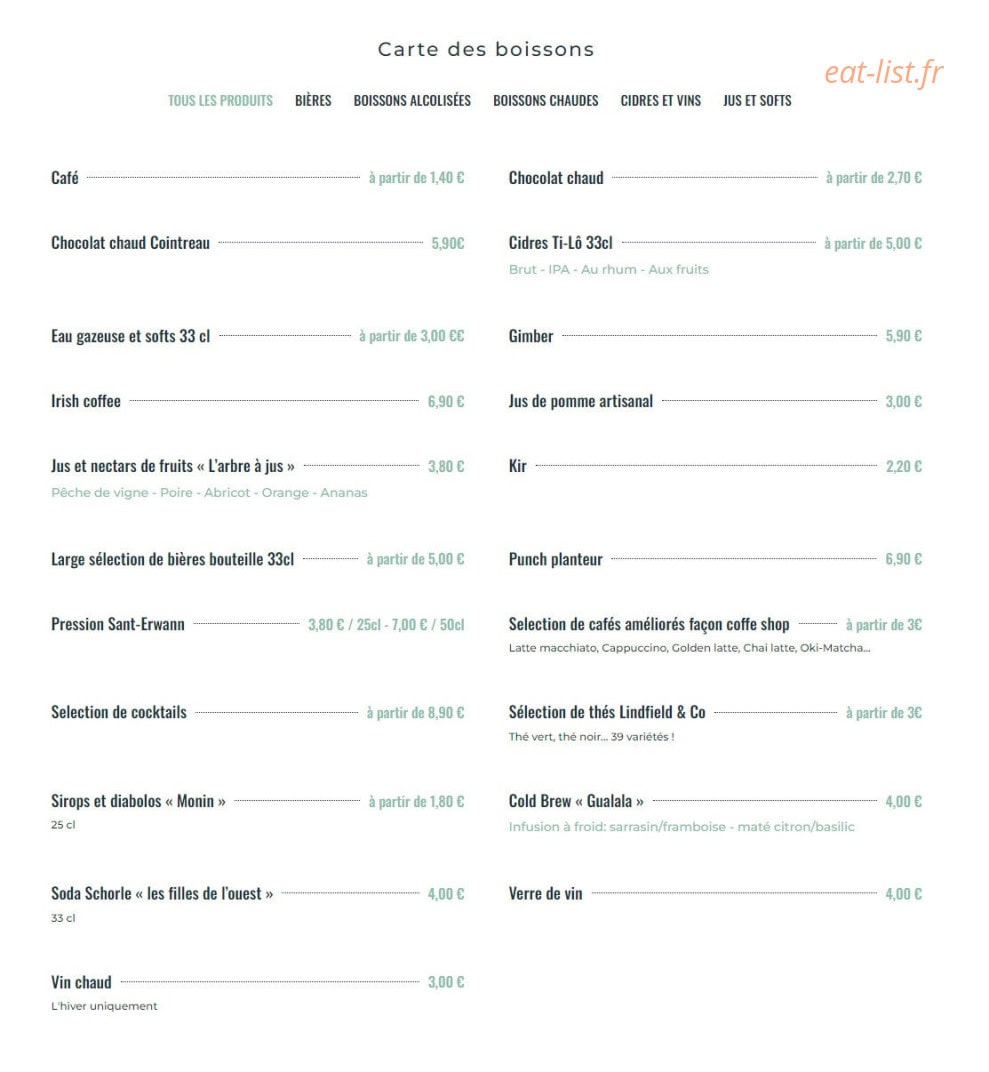 Chez Georgette — carte page 2