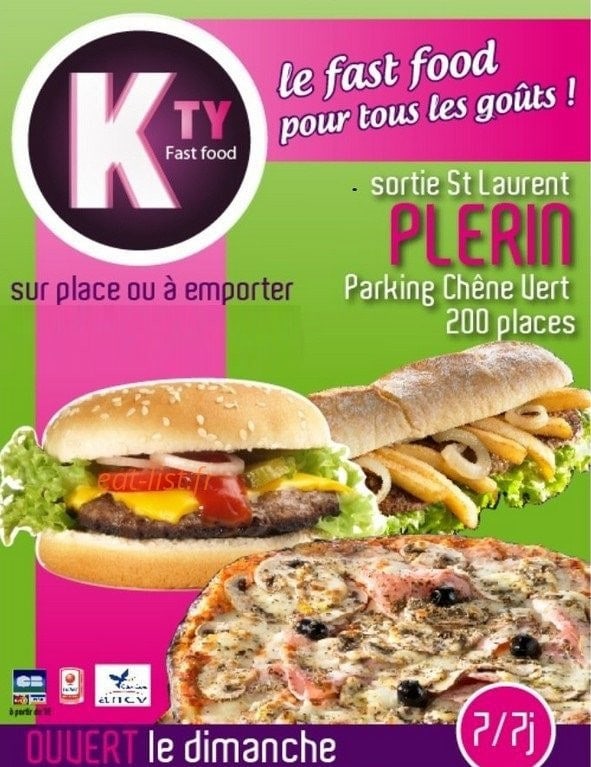 Kty Fast food — carte page 1