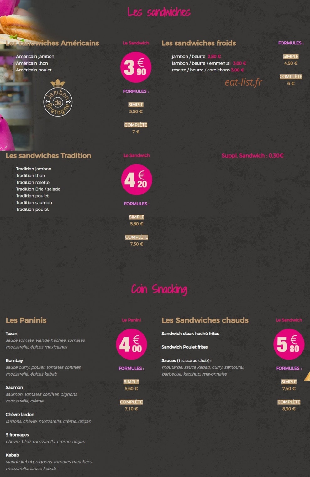 L' Epicurien — carte page 2
