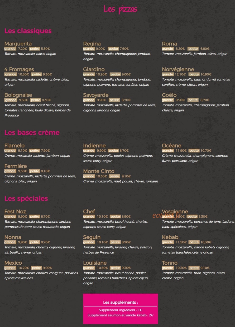L' Epicurien — carte page 1