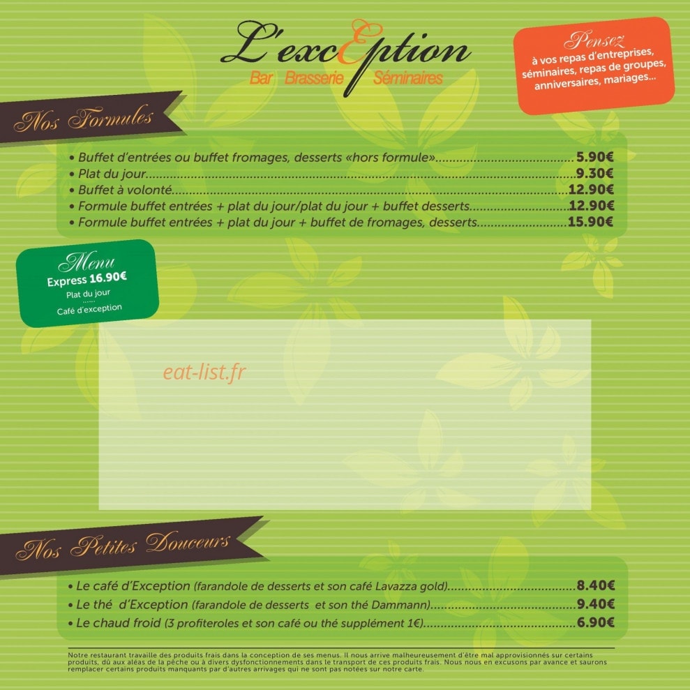 L'exception — carte page 1