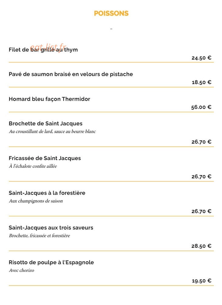 La Taverne — carte page 5