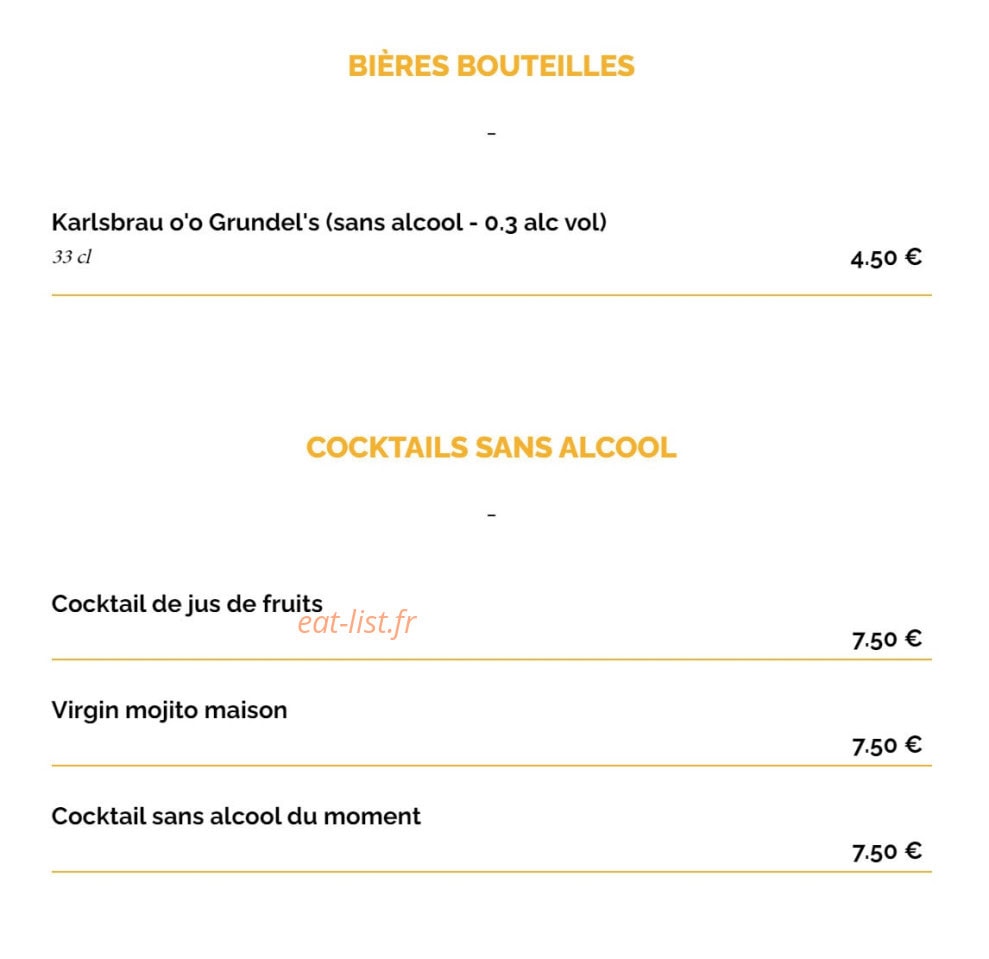 La Taverne — carte page 22