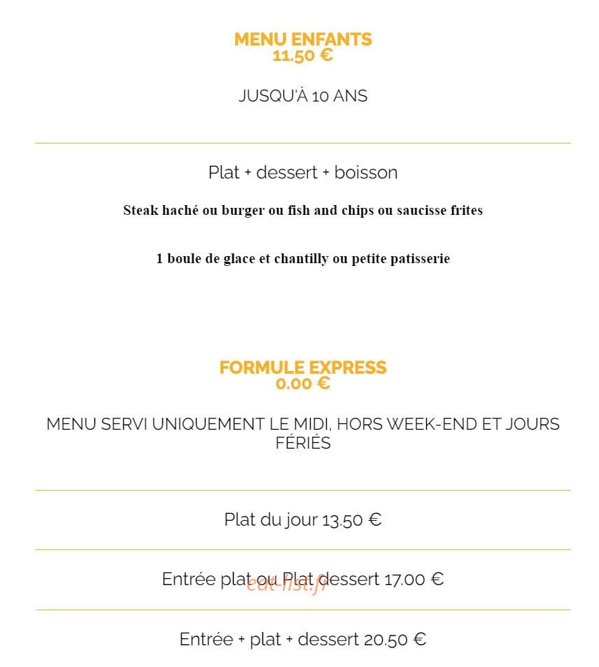 La Taverne — carte page 17