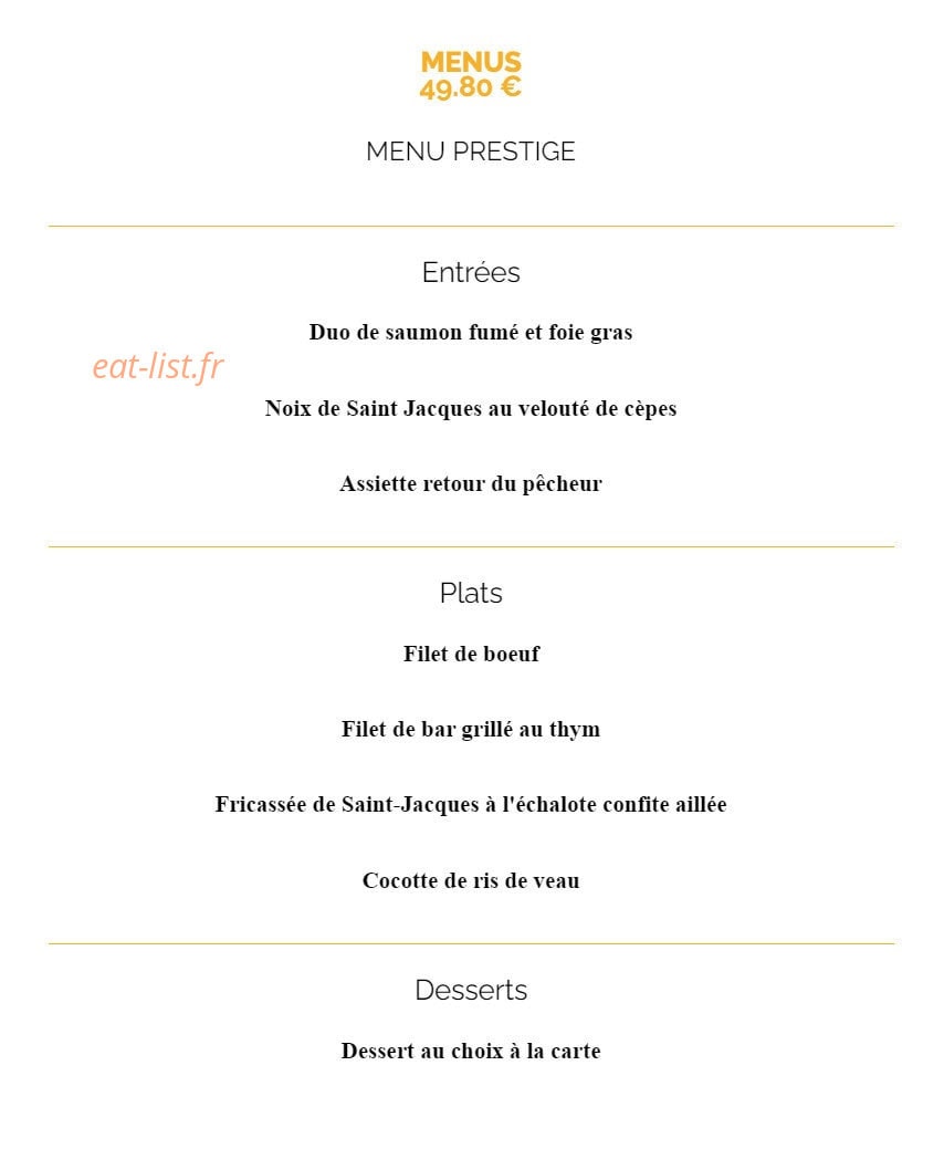 La Taverne — carte page 16