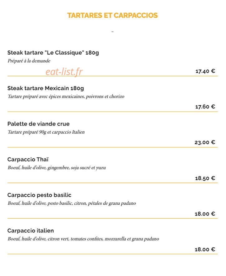 La Taverne — carte page 7